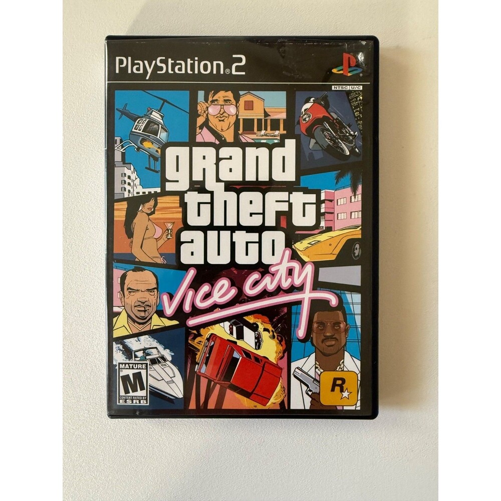 Grand Theft Auto Vice City PS2 Rockstar Games Complete Manual + Map Play Tested